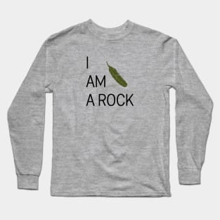 I Am A Rock, green Long Sleeve T-Shirt